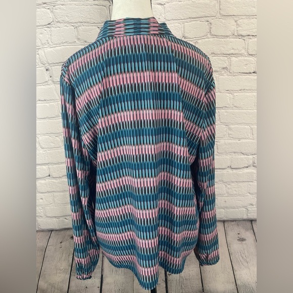 Talbots Wrap Blouse Geometric size 12 - Picture 9 of 10